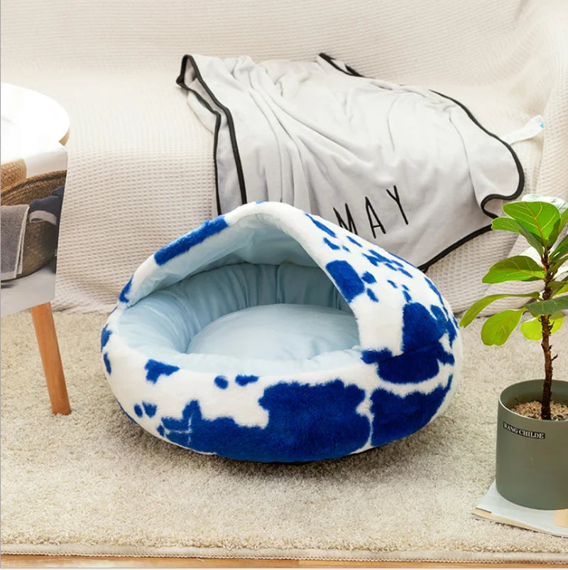 Plush round Cat Bed Cat Warm House Soft Best Pet Dog Bed for Small Dogs Cat Nest Pet Bed Cushion Sleeping Sofa Dropshipping