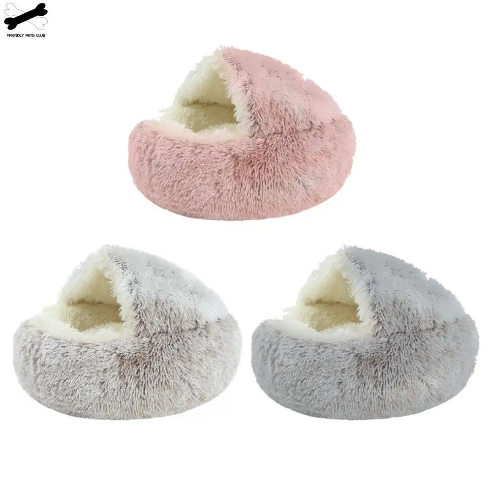 Plush round Cat Bed Cat Warm House Soft Best Pet Dog Bed for Small Dogs Cat Nest Pet Bed Cushion Sleeping Sofa Dropshipping