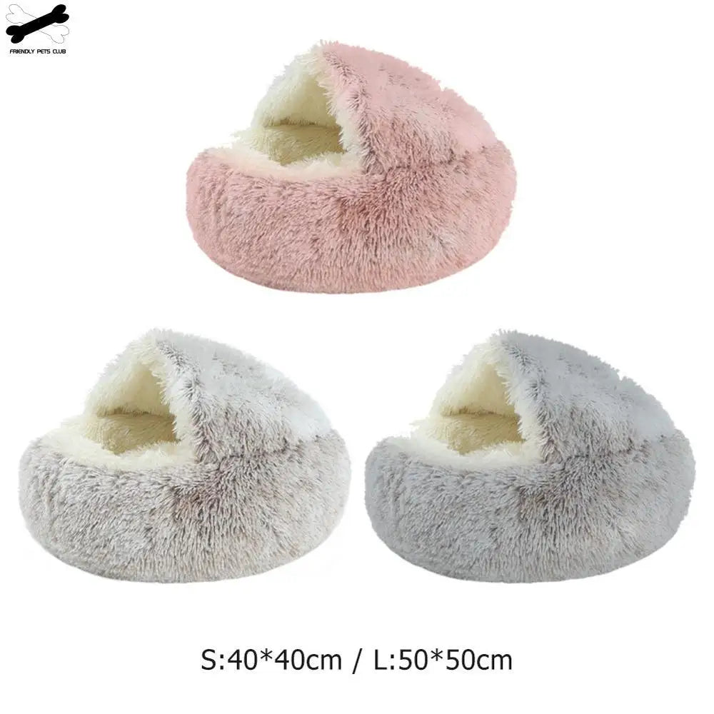 Plush round Cat Bed Cat Warm House Soft Best Pet Dog Bed for Small Dogs Cat Nest Pet Bed Cushion Sleeping Sofa Dropshipping