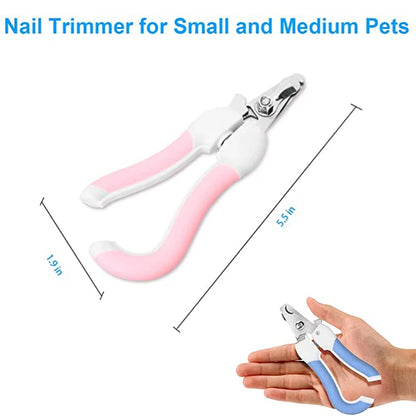 Professional Pet Nail Clipper Stainless Steel Dog Cat Nail Trimmer Labor-Saving Nail Clipper Convenient Dog Grooming Supplies